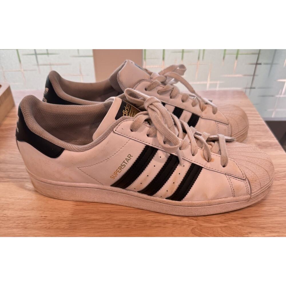 Adidas Originals Superstar Men’s 10.5 Cloud White/Black Sneakers Shoes